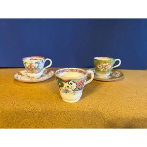 Trio tasses à thé vintage bleues en porcelaine anglaise - Ressourcerie  Histoires Sans Fin