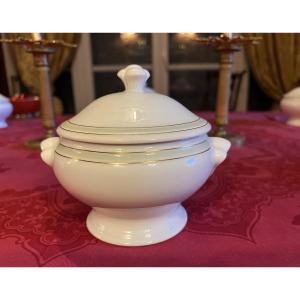 12 Individual Soup Tureens With Lid Signed Bernardaud; Creation Pierre-yves Robuchon.