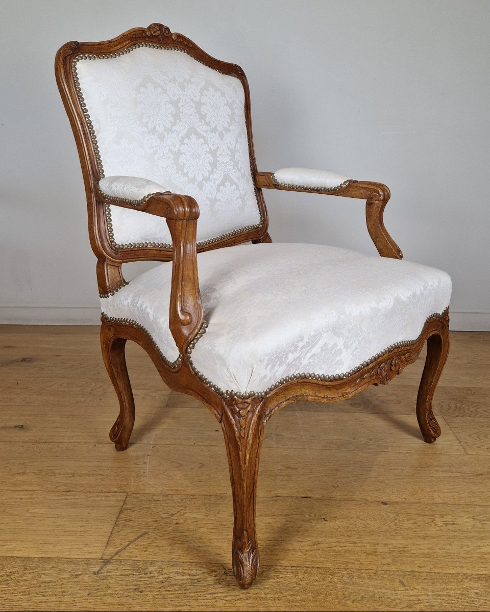 A Louis XV Armchairs Mid 18th Century , Circa 1750. -photo-2