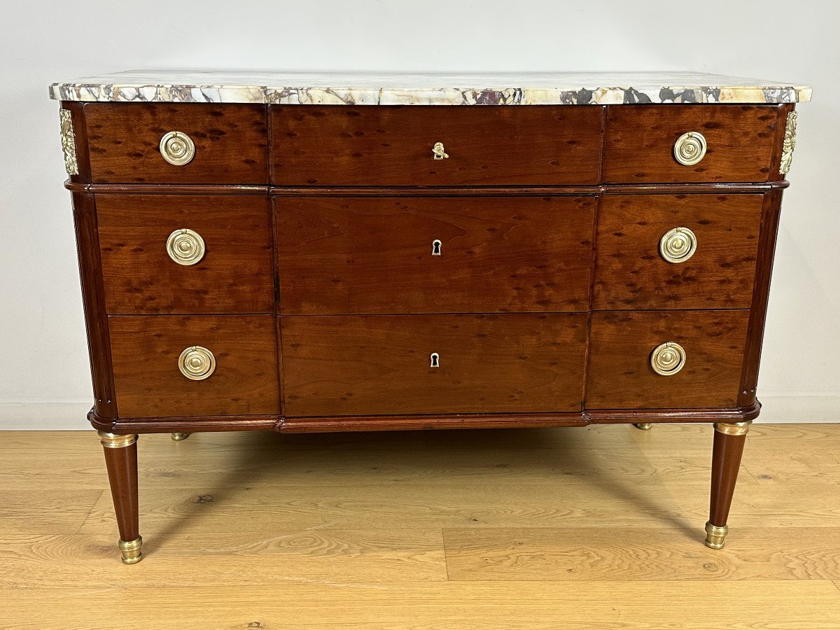 Jean-françois Leleu  A Louis XVI Mahogany Commode, Stamped By Jean-françois Leleu-photo-2