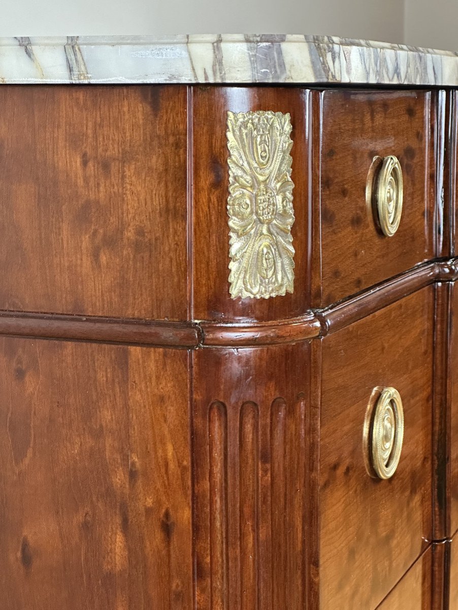 Jean-françois Leleu  A Louis XVI Mahogany Commode, Stamped By Jean-françois Leleu-photo-3