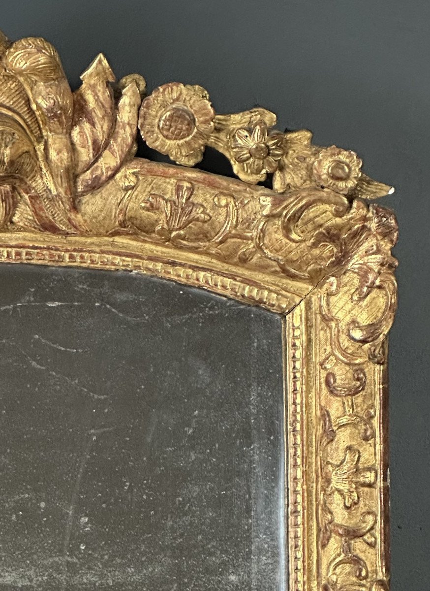 Late Louis XIV Early Regency Martial Mirror, Early 18th Century Circa 1715 / 1720-photo-4