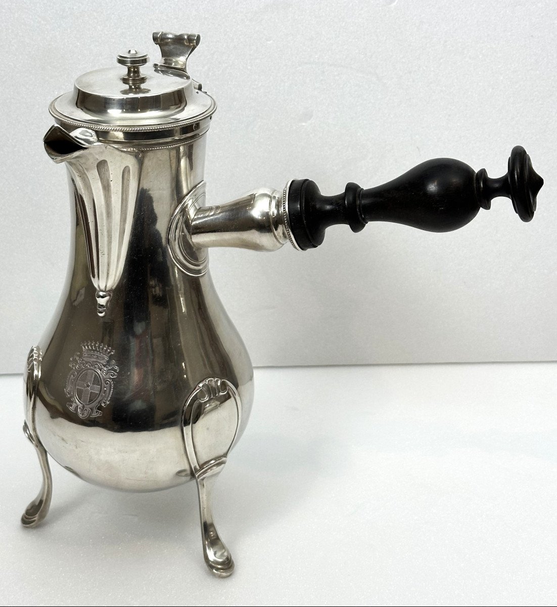 A Louis XVI Solid Silver Coffee Pot And Sugar Pot Lat 18th Century 1789 -photo-2