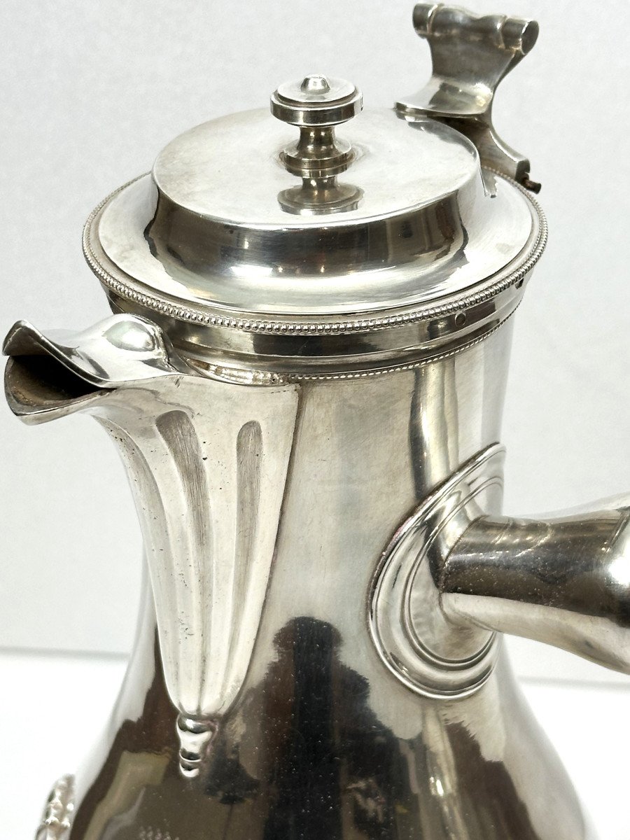 A Louis XVI Solid Silver Coffee Pot And Sugar Pot Lat 18th Century 1789 -photo-4