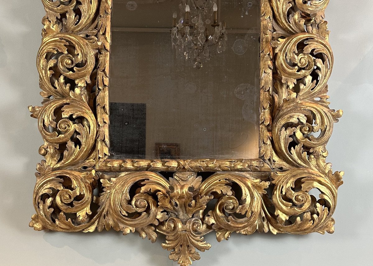 Grand Miroir D’appart Florentin, Toscan De La Première Partie De La Période Baroque -photo-2