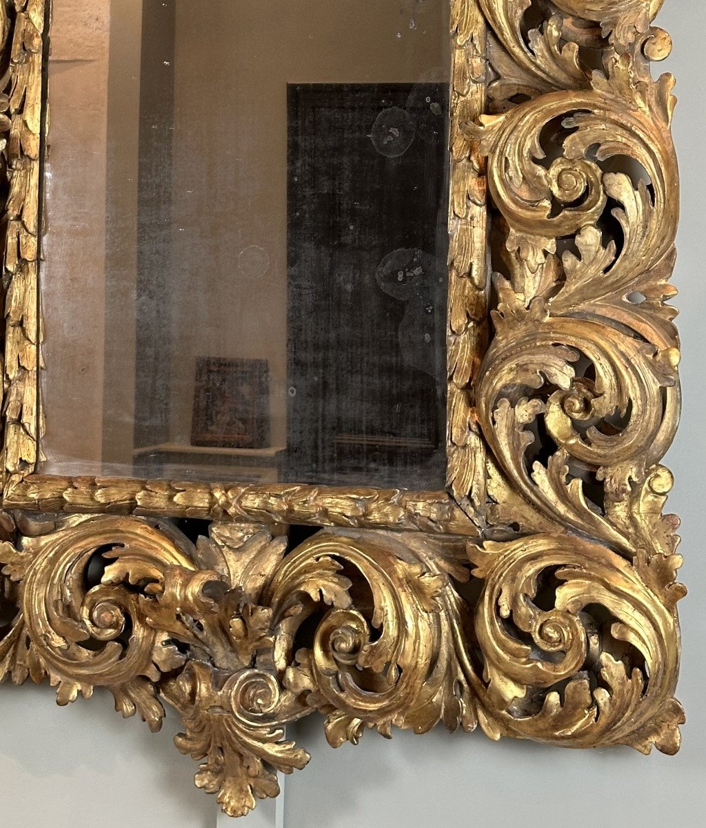 Grand Miroir D’appart Florentin, Toscan De La Première Partie De La Période Baroque -photo-4