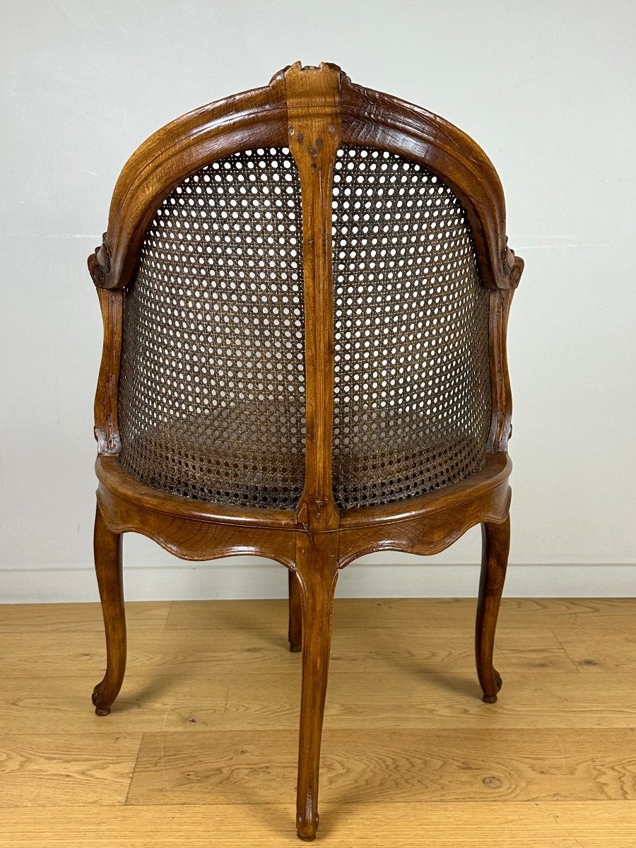 Fauteuil de bureau d’époque Louis XV, XVIIIe siècle.-photo-1