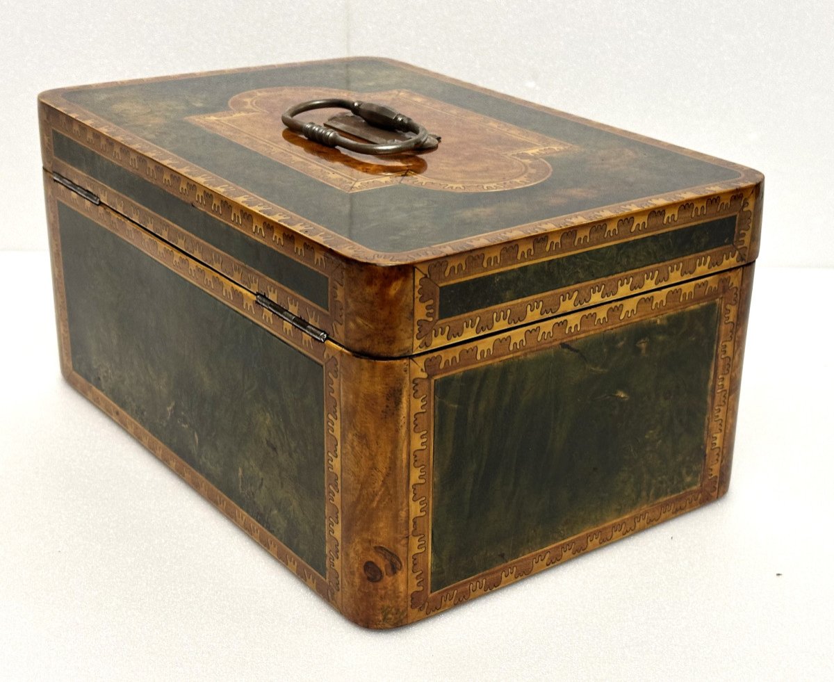 Pierre Hache - Pair Of Inlaid Boxes With Secrets And Safety Devices Stamped Hache In Grenoble.-photo-4