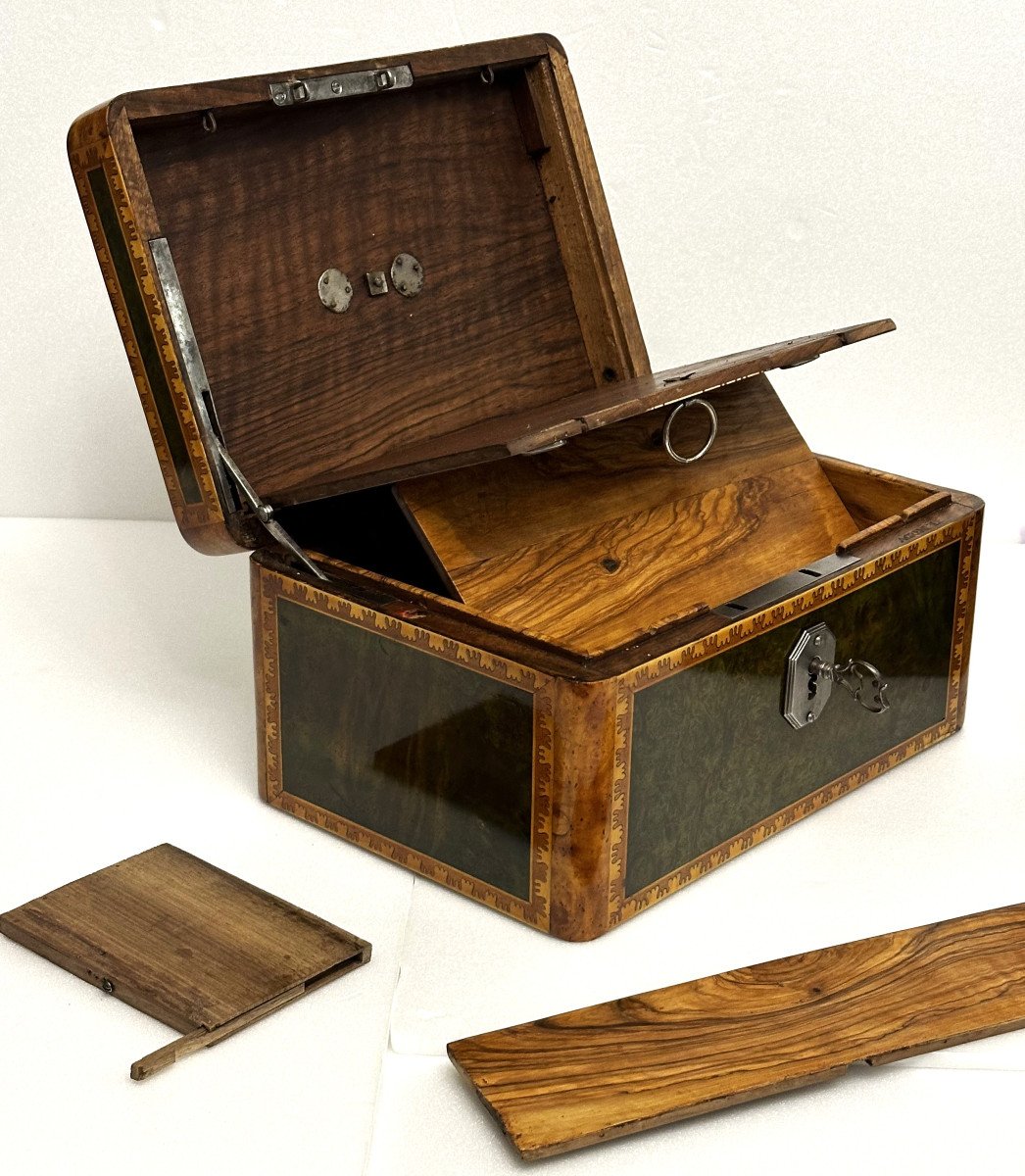 Pierre Hache - Pair Of Inlaid Boxes With Secrets And Safety Devices Stamped Hache In Grenoble.-photo-5