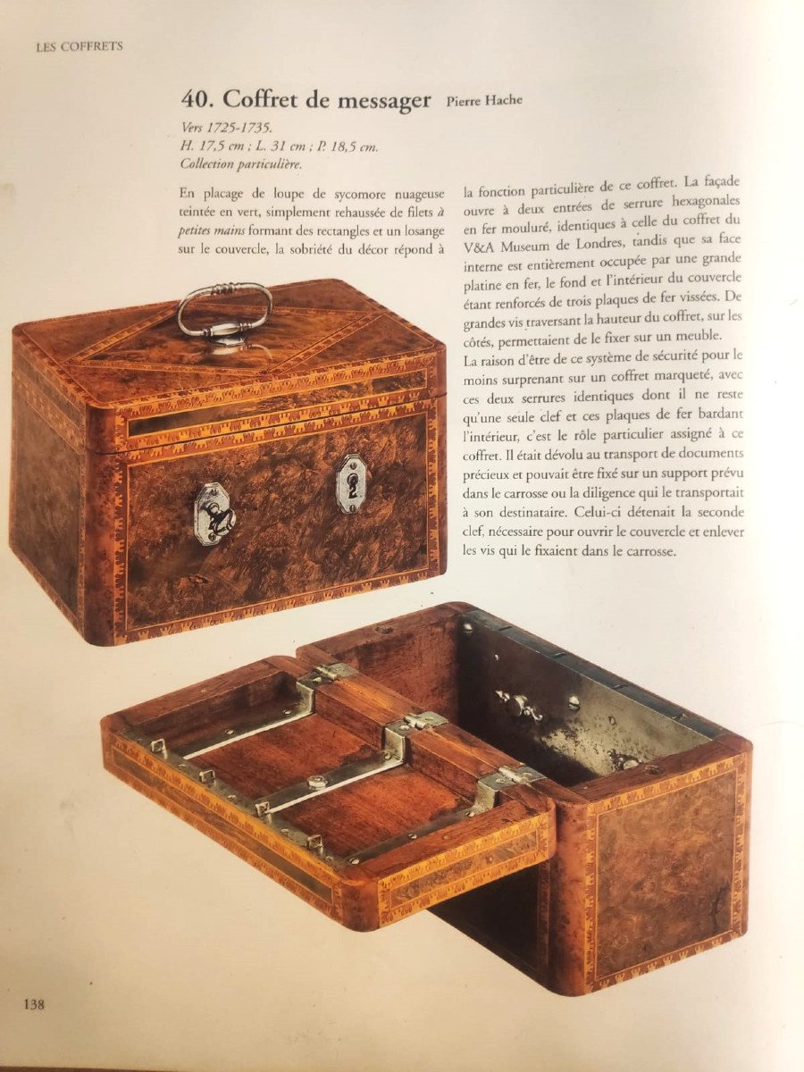 Pierre Hache - Pair Of Inlaid Boxes With Secrets And Safety Devices Stamped Hache In Grenoble.-photo-8