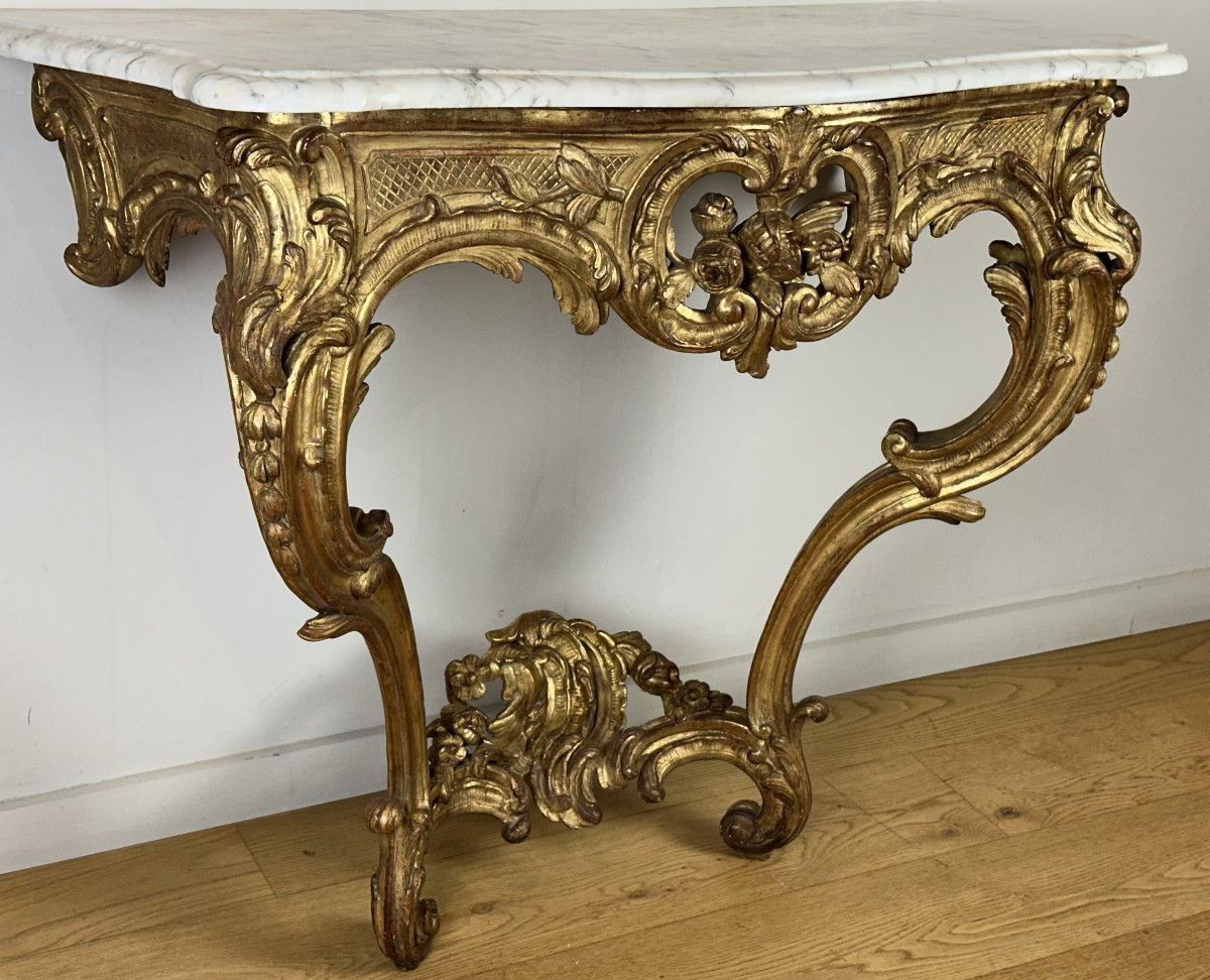 A Louis XV Rocaille Console Mid 18th Century  Circa 1750-1760-photo-2