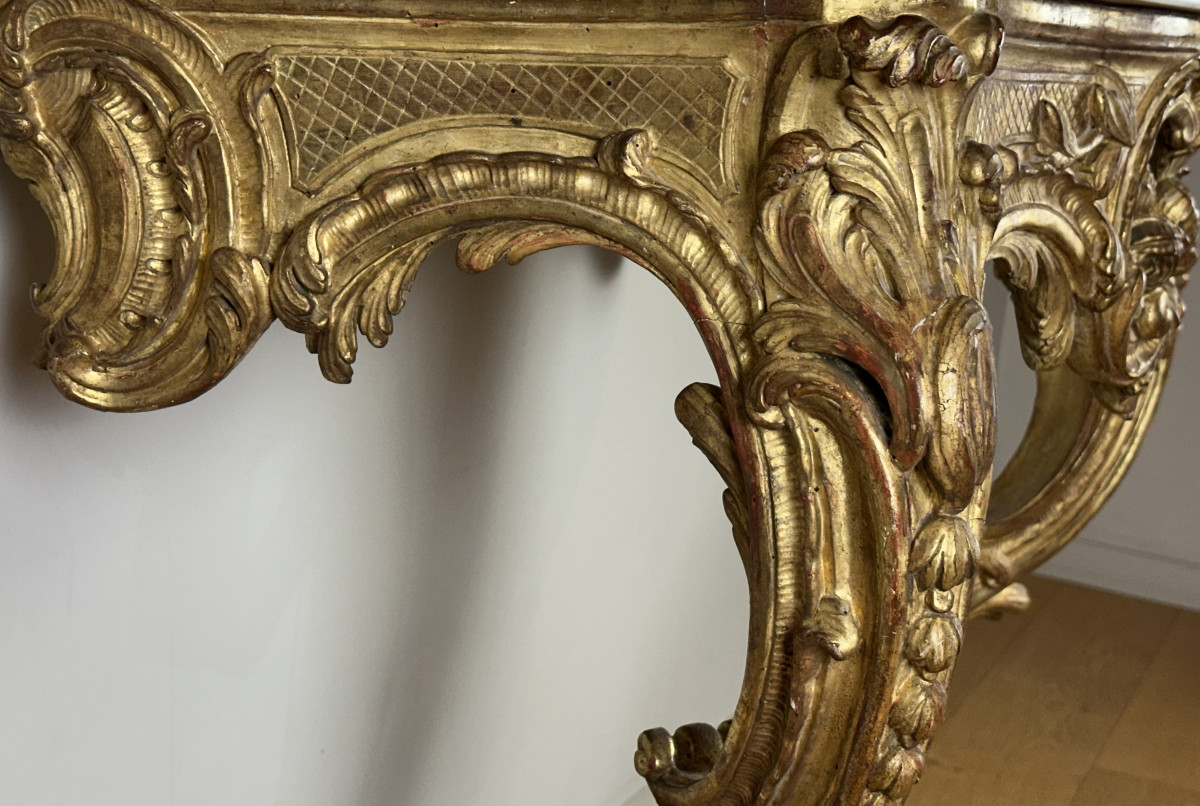 A Louis XV Rocaille Console Mid 18th Century  Circa 1750-1760-photo-4