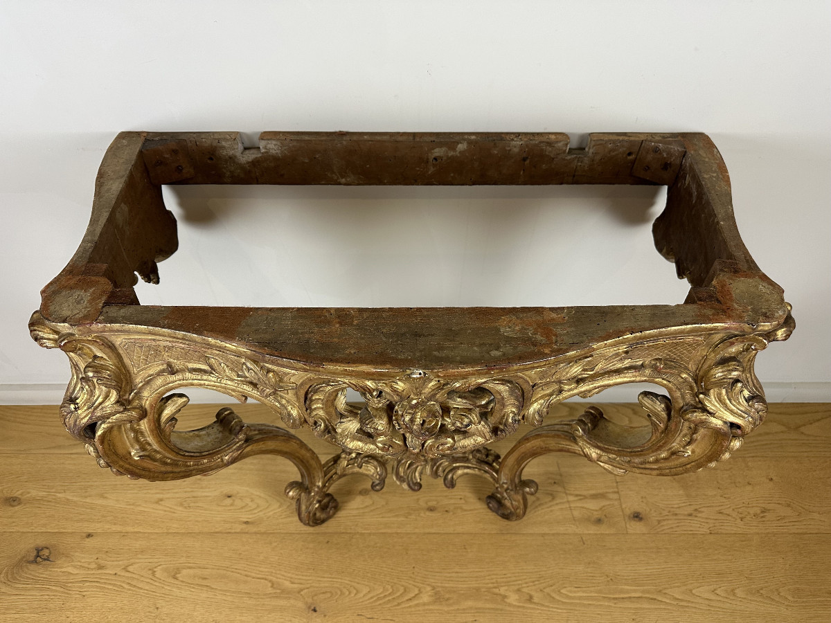 A Louis XV Rocaille Console Mid 18th Century  Circa 1750-1760-photo-7