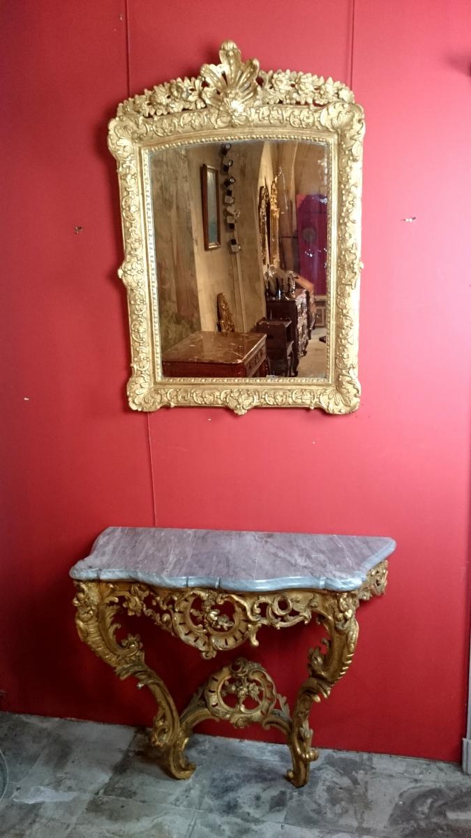 A Régence Giltwood Mirror Circa 1730.-photo-8