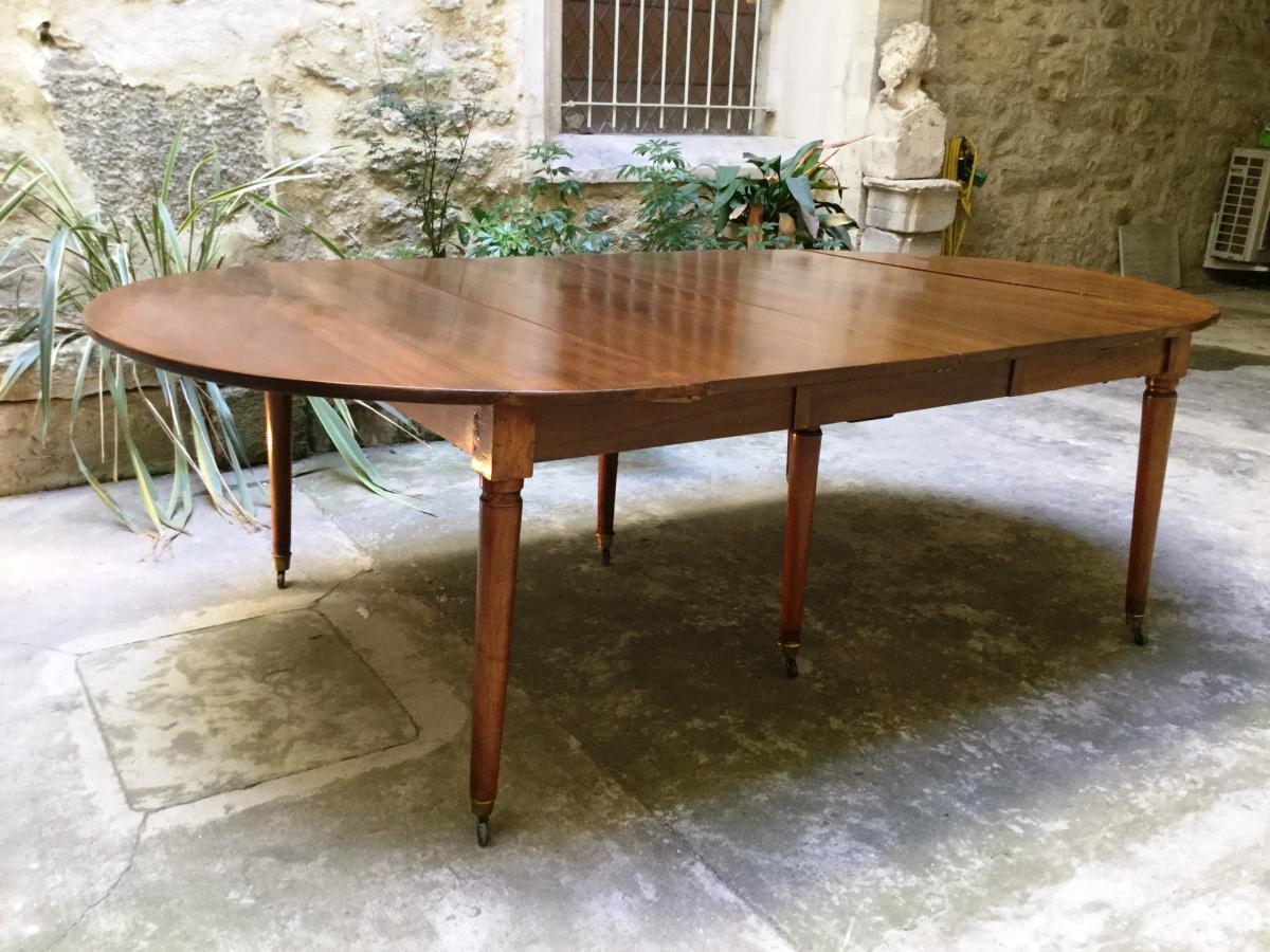 Table De Salle à Manger à Bandeaux D’époque Louis XVI, Vers 1780.-photo-4