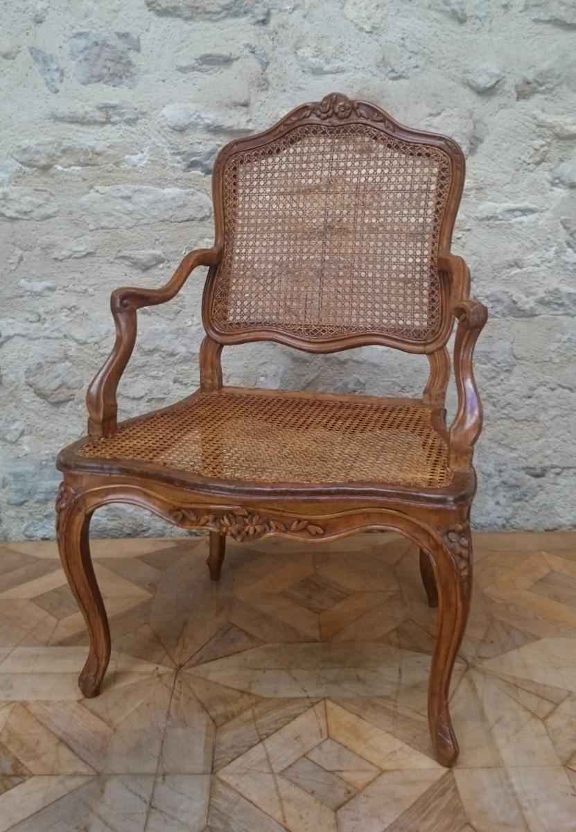 Paire De Fauteuils d'époque Louis XV Pierre Nogaret-photo-3