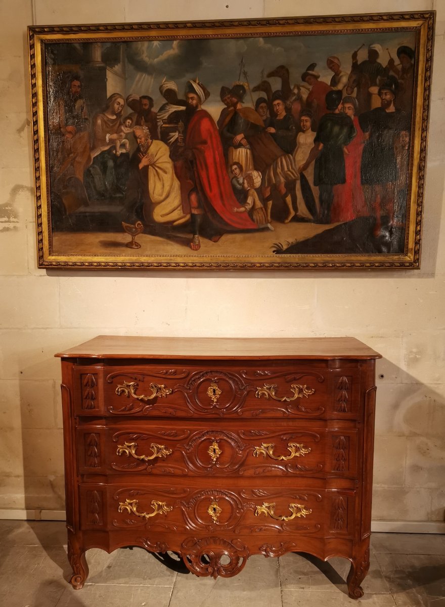 Commode Rocaille Provençale, Nîmoise D’époque XVIIIème, vers 1750.-photo-8