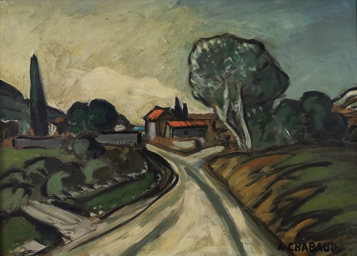 Auguste Chabaud 1882 - 1955 - Le Chemin Du Mas.-photo-2