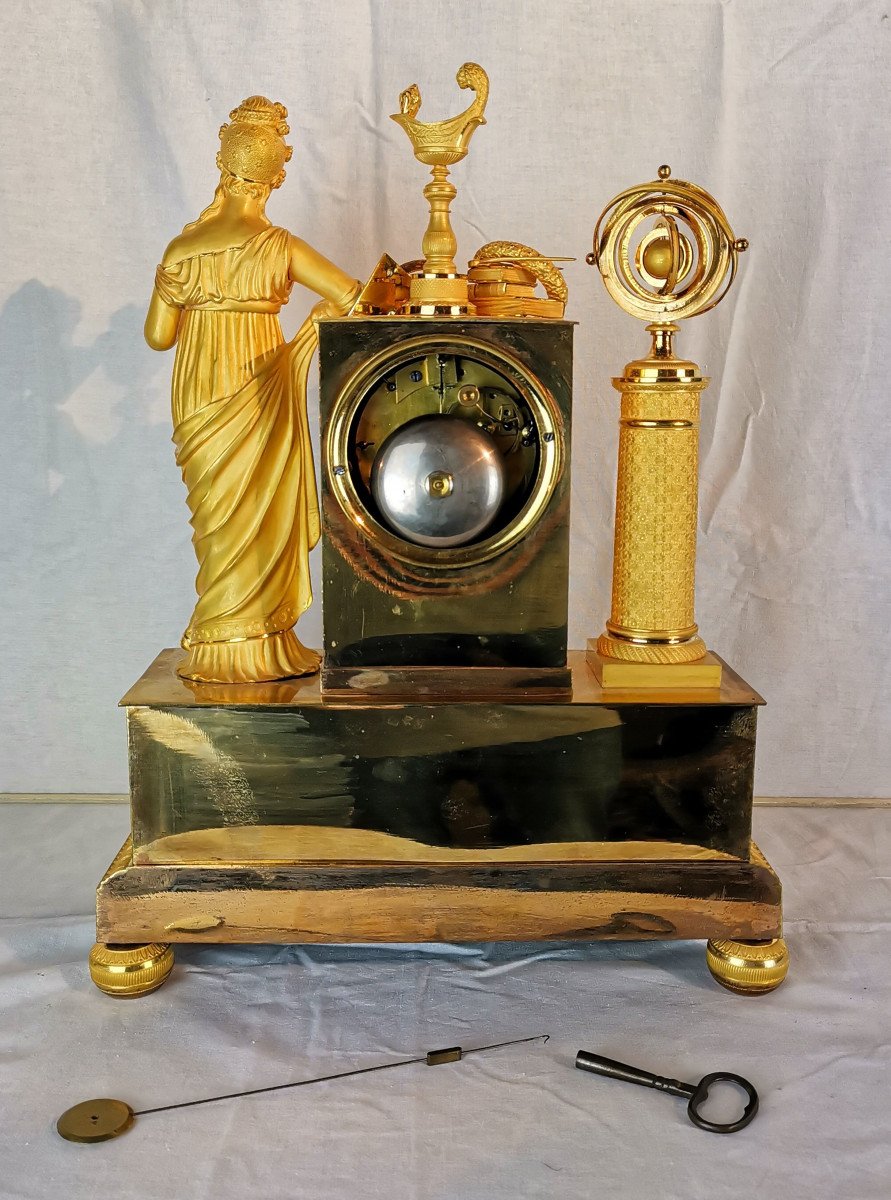A Empire  Pendulum Said To Scientific Objects. Early 19th Circa 1805-photo-2