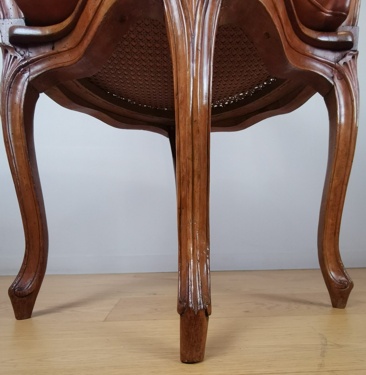 Fauteuil De Bureau Canné D’époque Louis XV, Par Jacques-pierre Letellier Vers 1750.  -photo-8