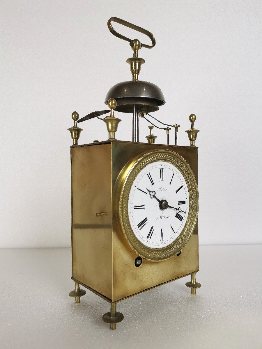 Officer's Travel Clock "capucine" Early 19th Century.-photo-4