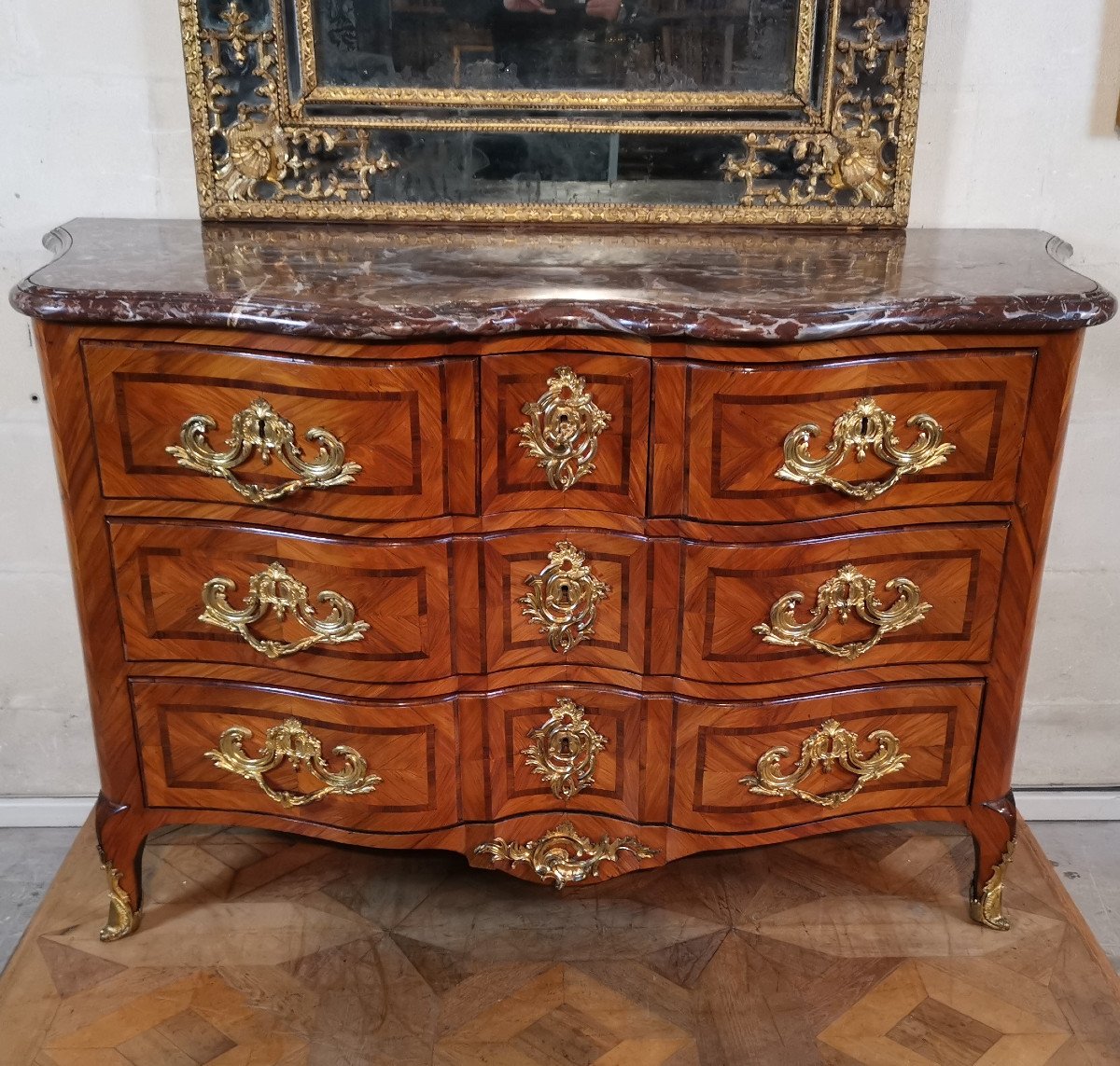 Importante Commode Dite à La Régence Des Prémices Du Règne De Louis XV, Vers 1730.-photo-2