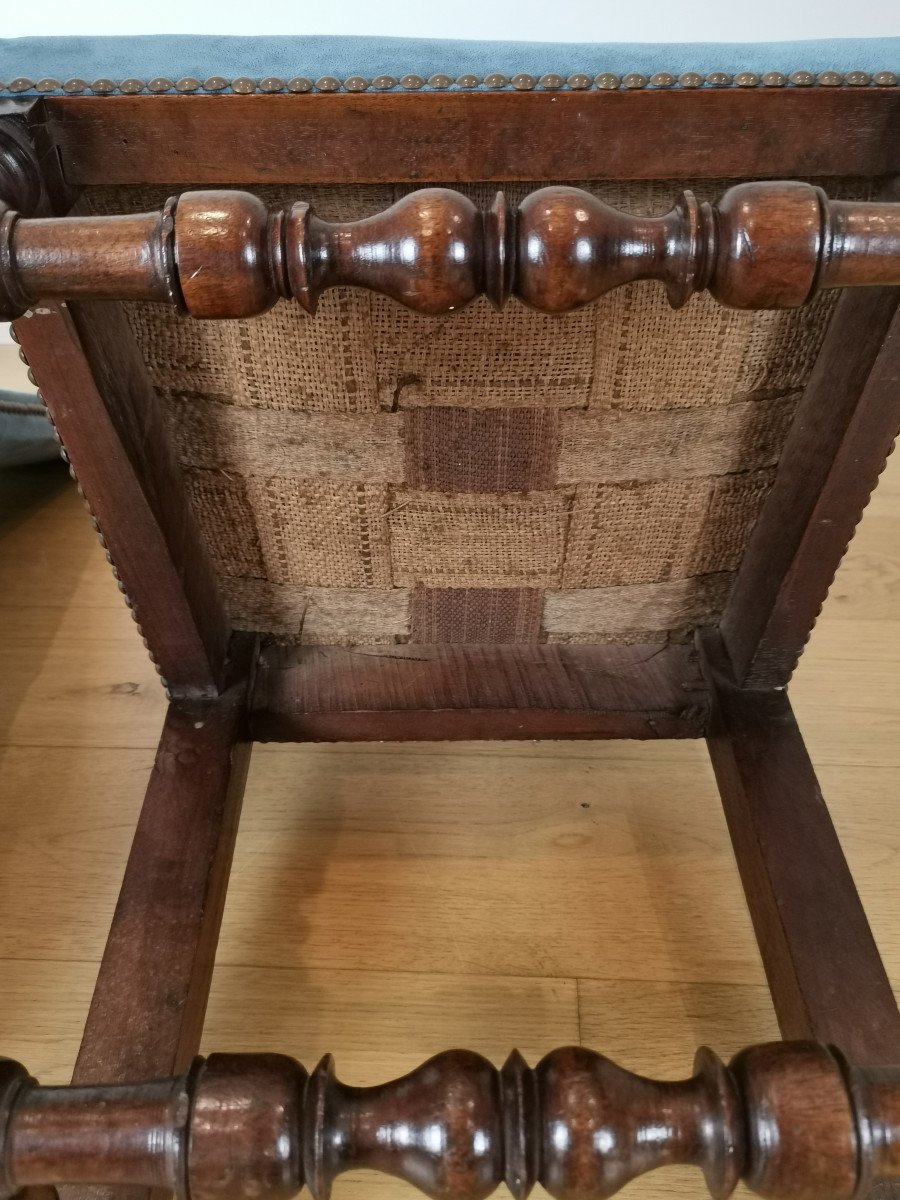 A Louis XIII Set Of Six Walnut Chairs.17th Century, Circa 1640-1650.-photo-7