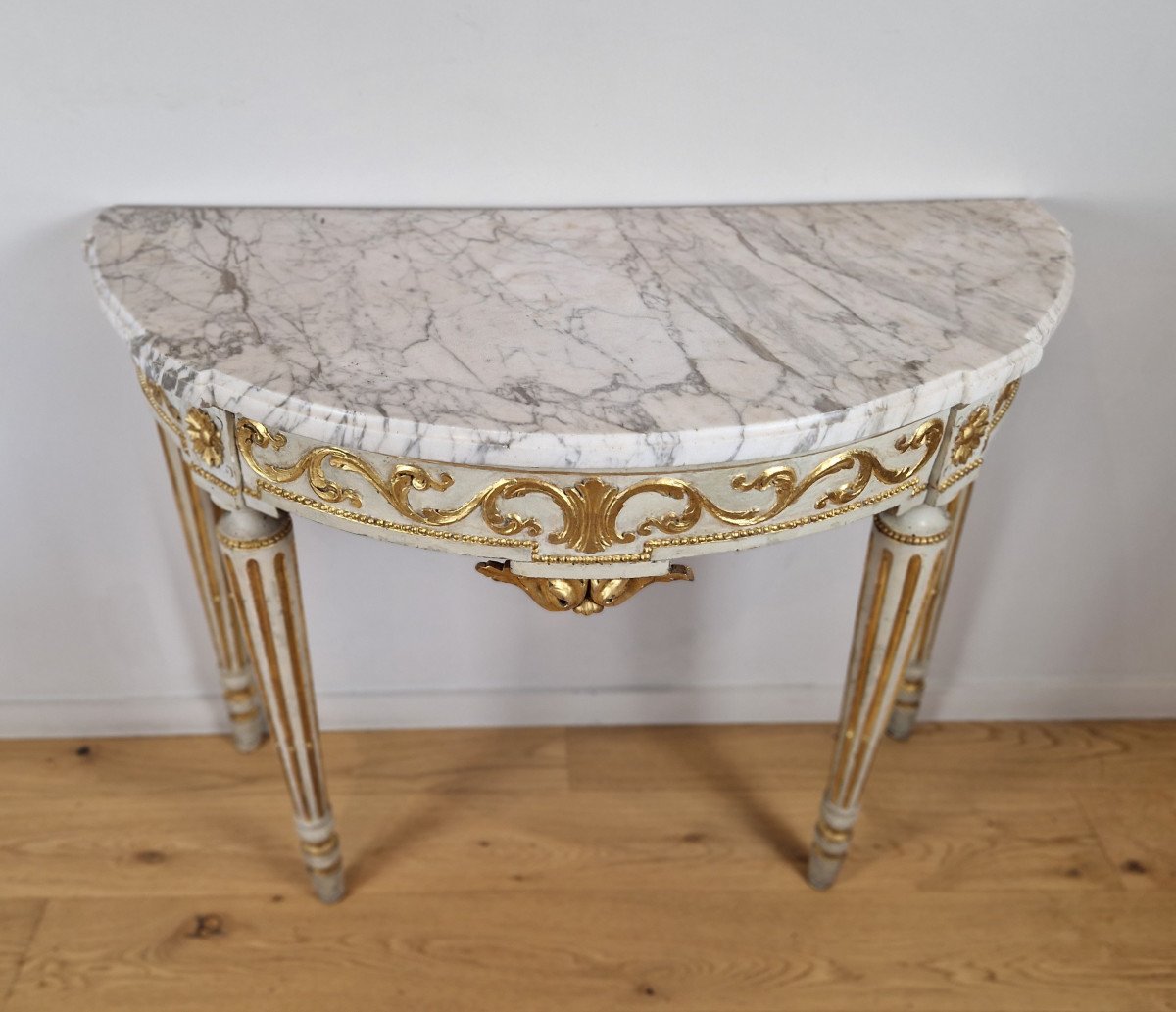 A Louis XVI Console With Four Legs, 18th Century  Circa 1780-photo-2