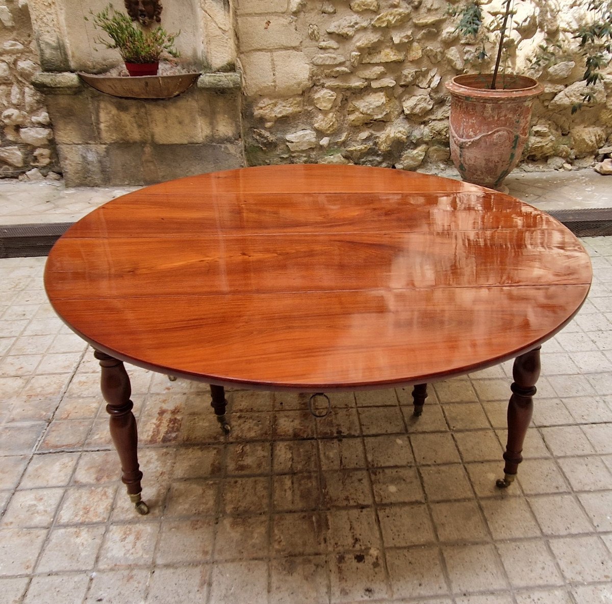 Table de salle à manger en acajou de Cuba d'époque Directoire , vers 1795-1800-photo-2