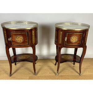 Pair Of Salon Tables Transition Period Stamped R.v.l.c  18th Century Circa  1760-1770.