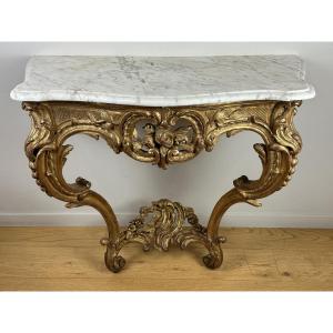 A Louis XV Rocaille Console Mid 18th Century  Circa 1750-1760