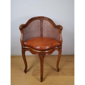 A Louis XV  Cabinet Armchair Canned Stamped Jacques-pierre Letellier Mid 18th Century 1750