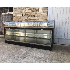 Important Old Display Cabinet For Confectionery, Bakery, Pastry. Store. 