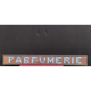 Old Luxury Perfumery Sign. Old Store.