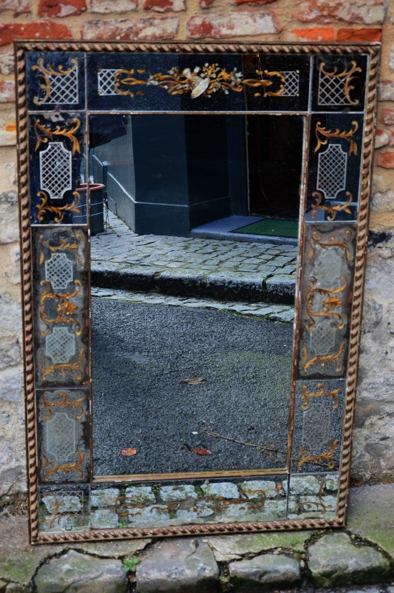 20th Century Engraved Mirror