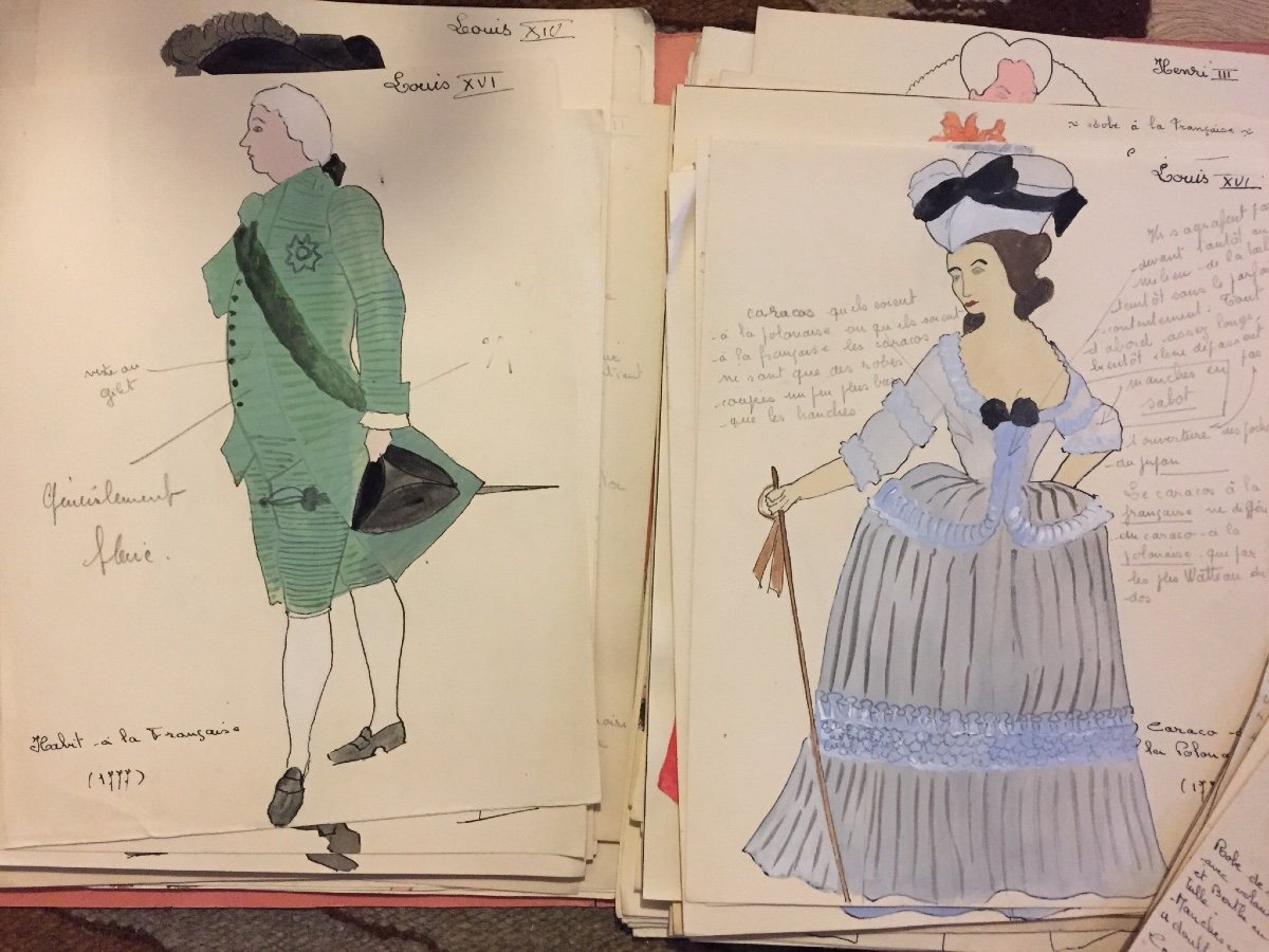 Costumes Anciens, 78 Dessins Etudes-photo-3