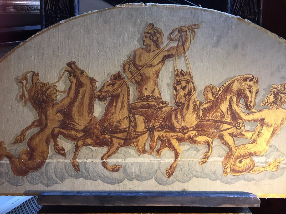 Mythological Scene Woodwork 19 Eme