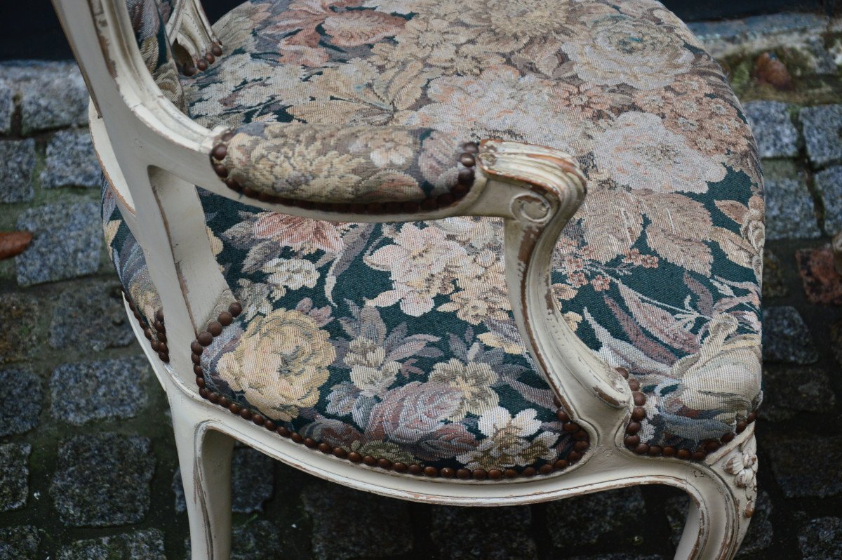 Pair Of Louis XV Cabriolet Armchairs-photo-3