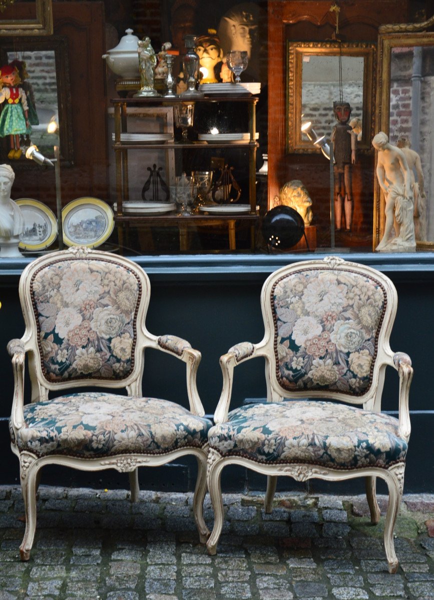 Pair Of Louis XV Cabriolet Armchairs