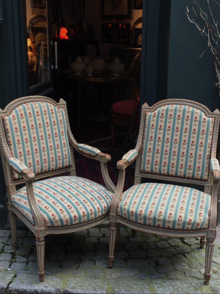 Pair Of Louis XVI Armchairs-photo-7