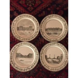 Assiettes Aux Monuments vers 1820