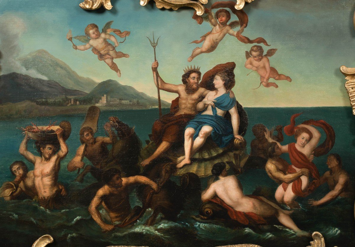 Neptune And Amphitrite, 17th Century Circle Of Paolo De Matteis (1662-1728)-photo-2