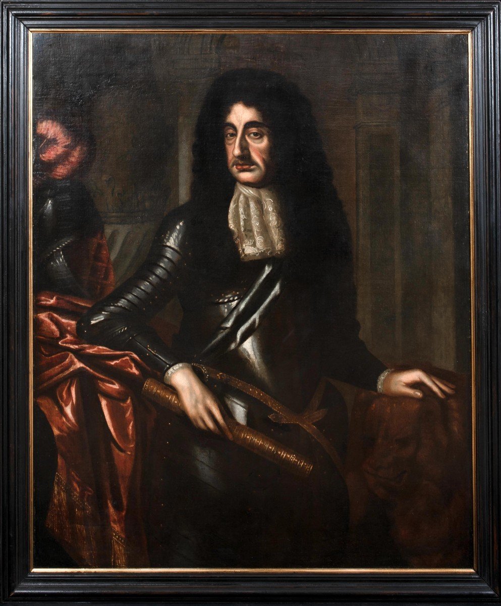 Portrait Of King Charles II Of England (1630-1685), 17th Century British School