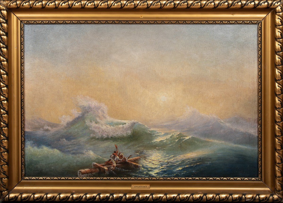 La Neuvième Vague, XIXe Siècle  Inscrit à Ivan Aivazovsky (1817-1900)  -photo-2