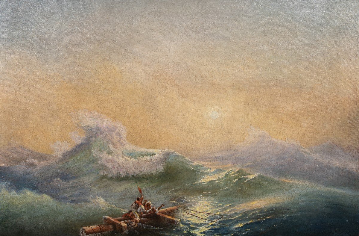 La Neuvième Vague, XIXe Siècle  Inscrit à Ivan Aivazovsky (1817-1900)  