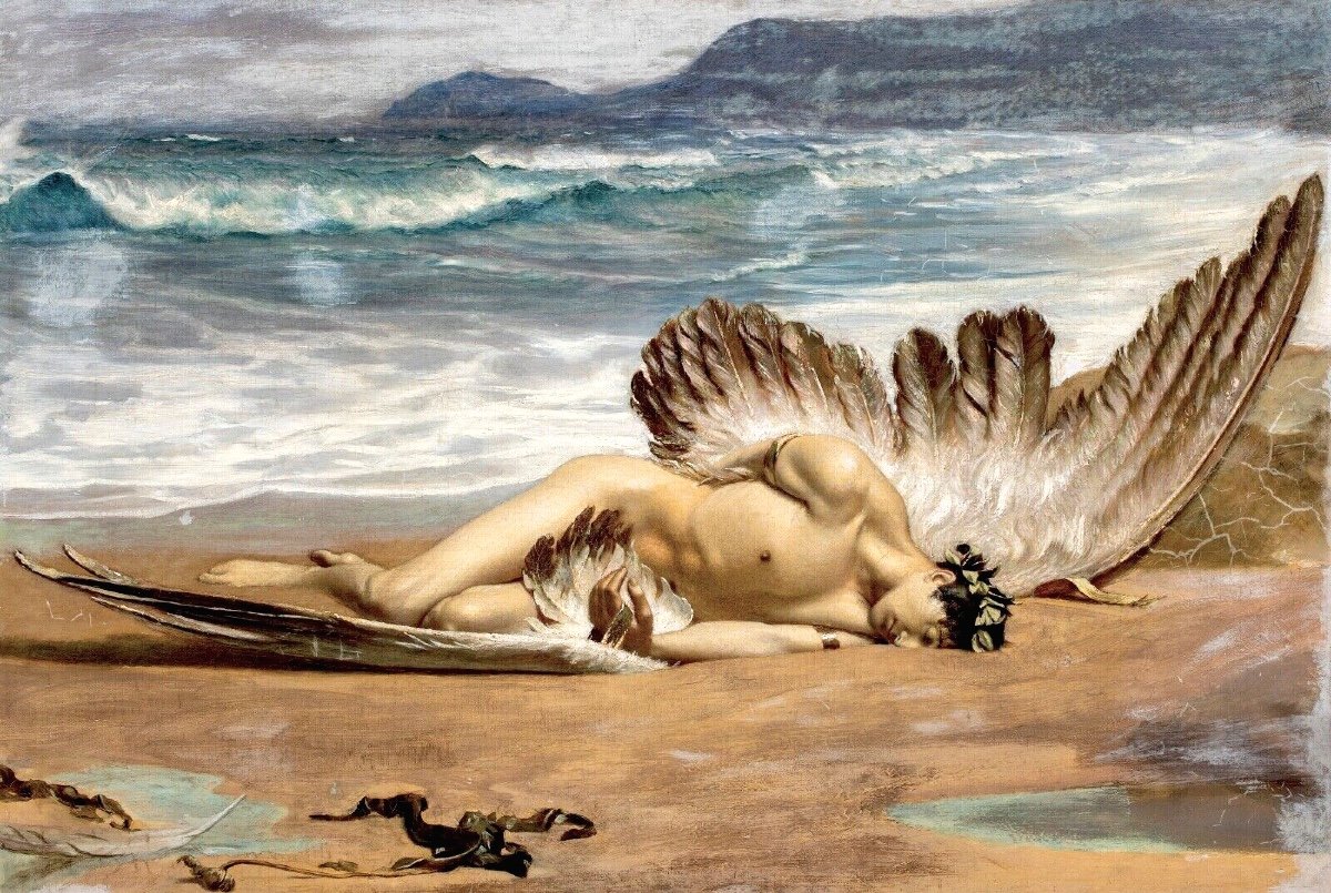 The Death Of Icarus, 19th Century Attributed To Alexandre Cabanel (1823-1889)  -photo-2