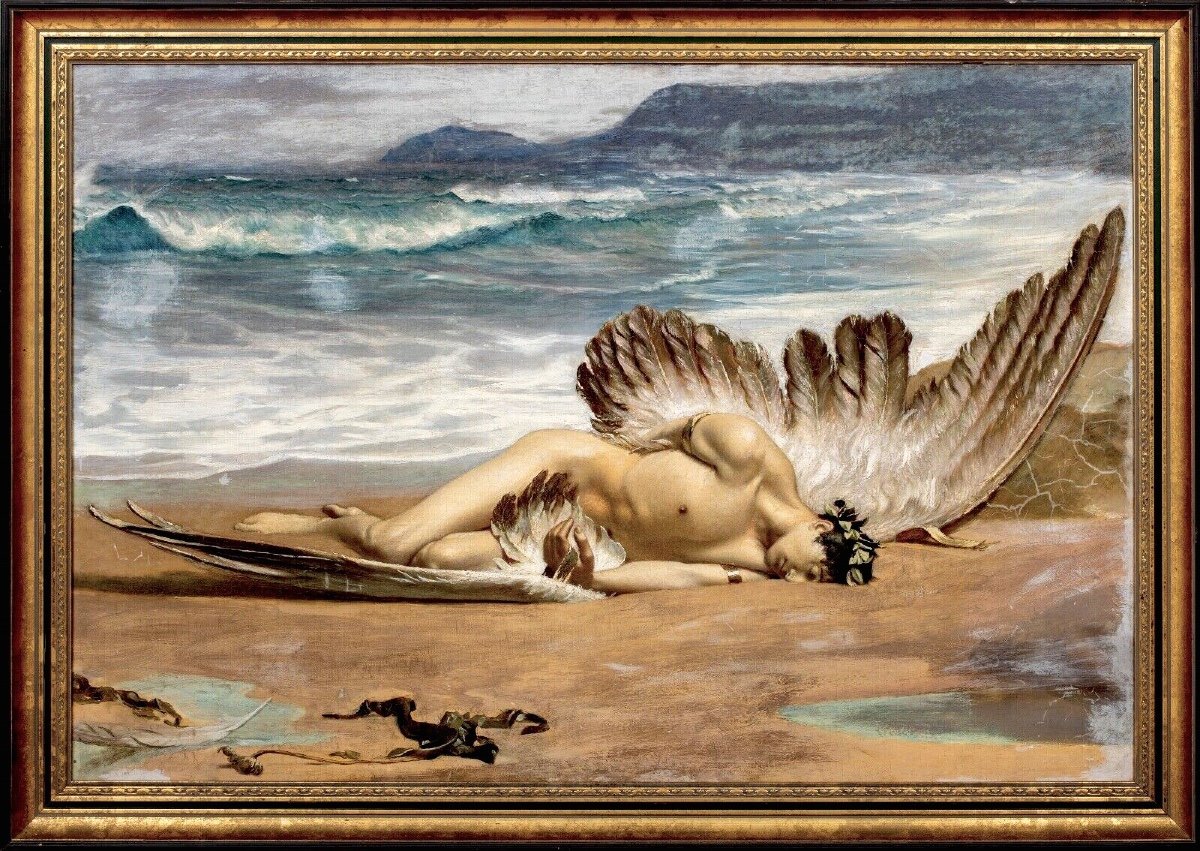 The Death Of Icarus, 19th Century Attributed To Alexandre Cabanel (1823-1889)  