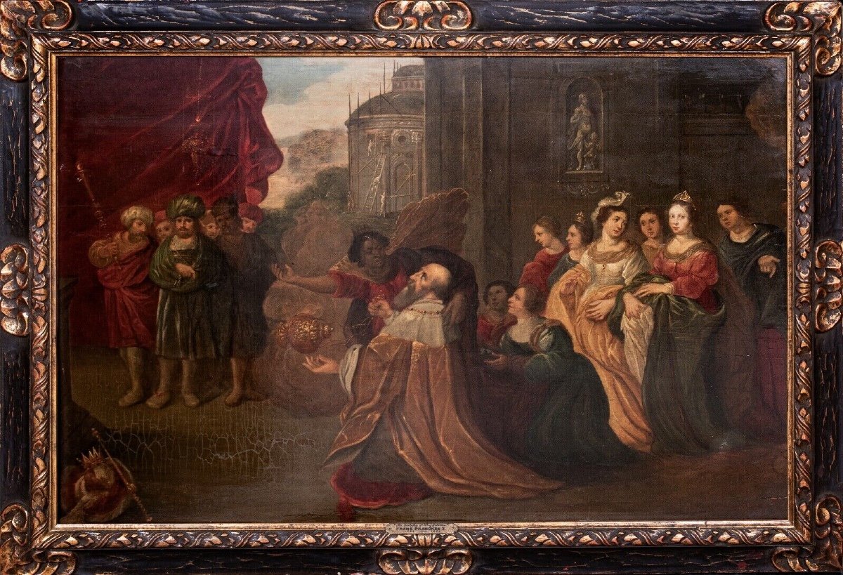 Le Roi Salomon Adorant Les Idoles, XVIIe Siècle  Frans Francken II (1581-1642)