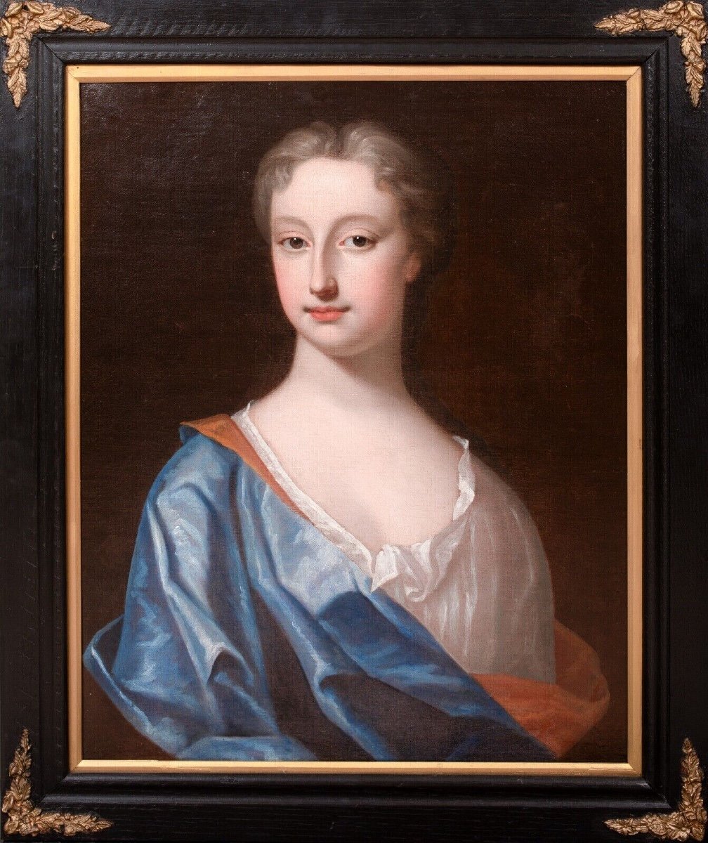 Portrait The Honorable Mrs Elizabeth Tufton (wilbraham), 1710 Sir Godfrey Kneller (1646-1723)-photo-2