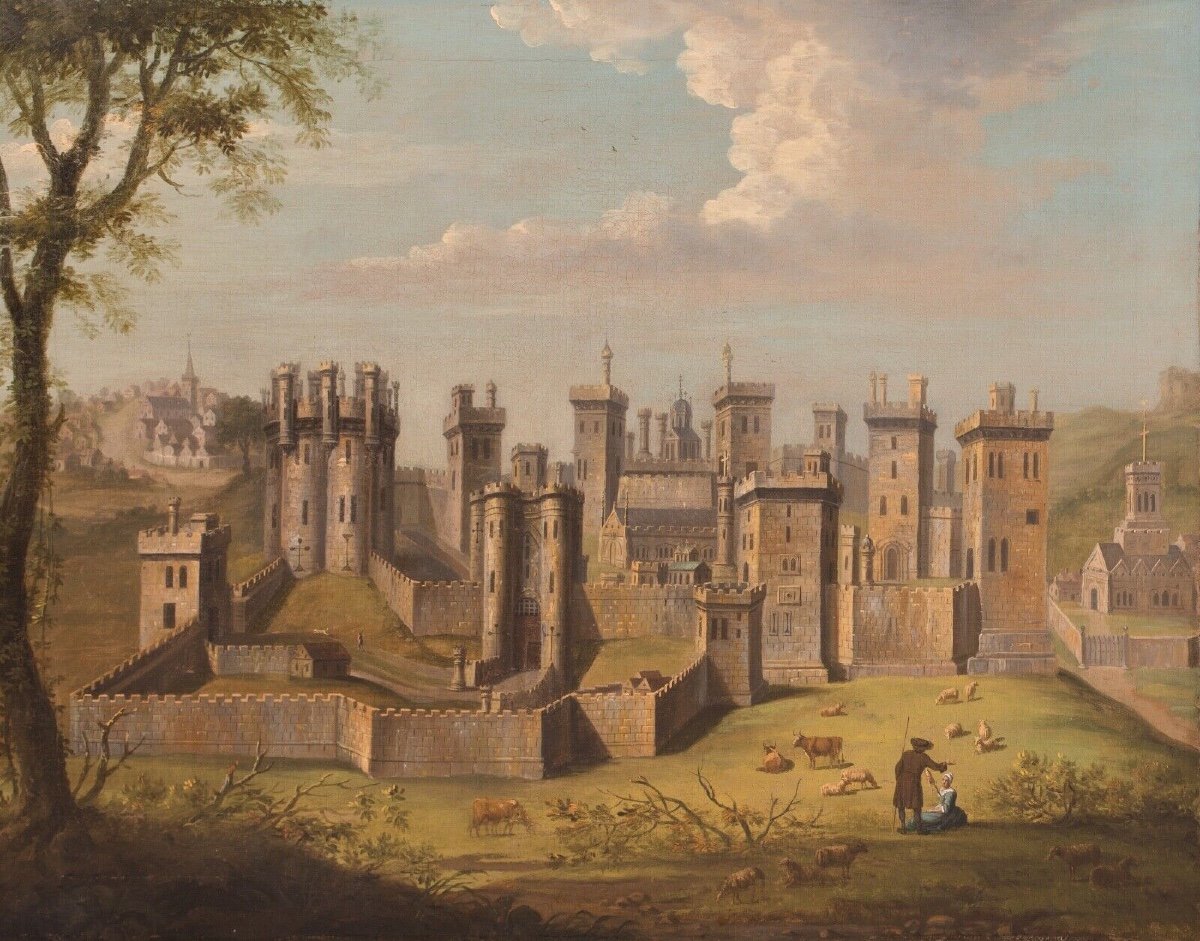 Château De Pontefract, XVIIe Siècle  d'Après La Gravure De Joris Hoefnagel (1542-1601)  -photo-4